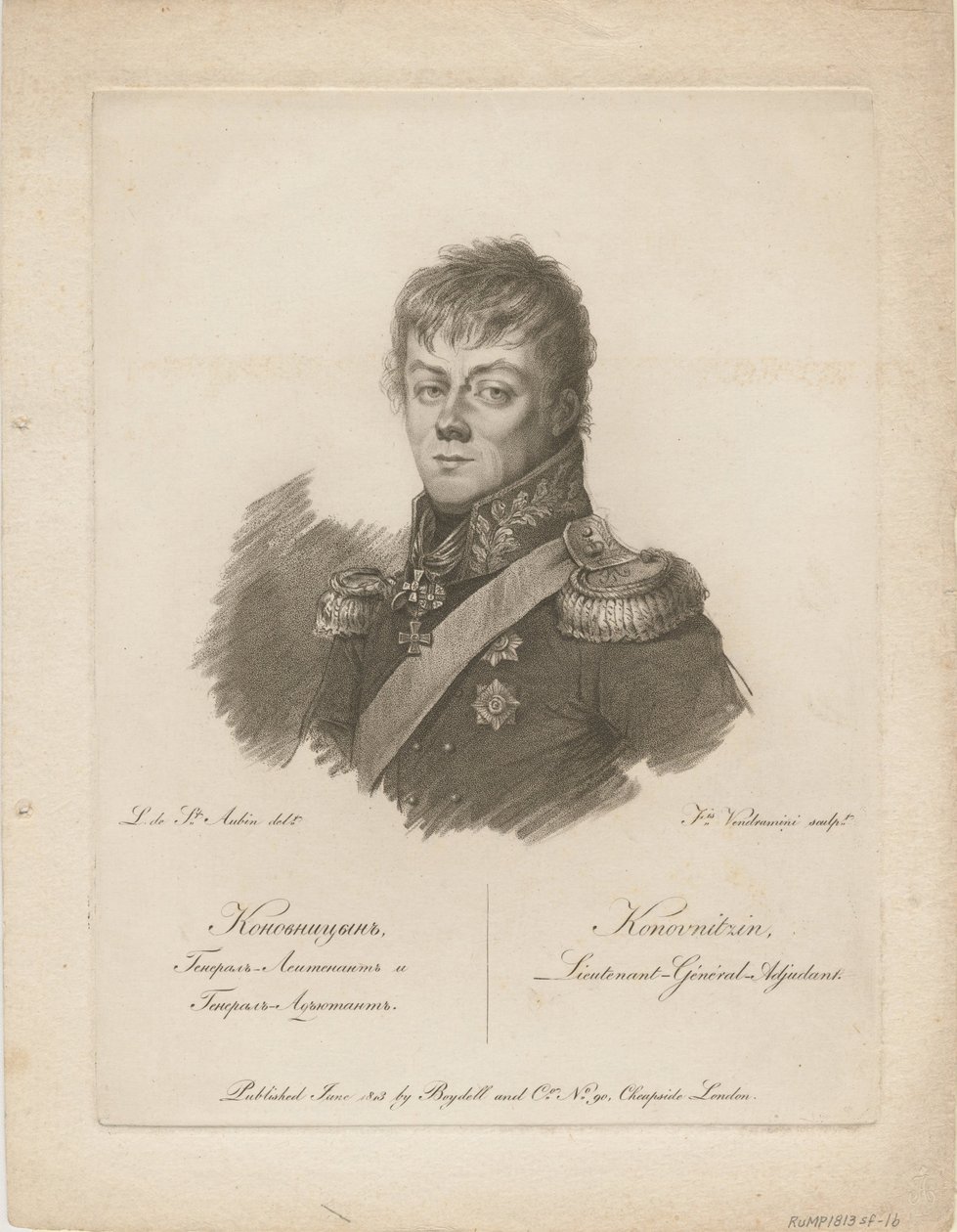 Portrét hraběte Petra Petroviče Konovnitsyna 1764-1822, 1813 od Francesco Vendramini
