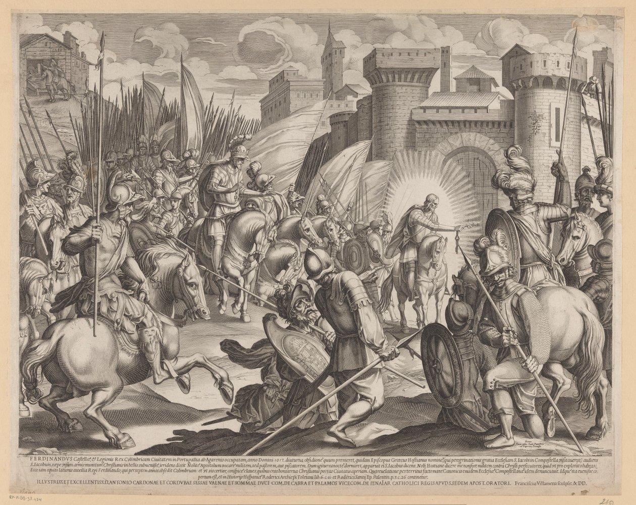 Dobytí Coimbry Ferdinandem I. Leónským od Francesco Villamena