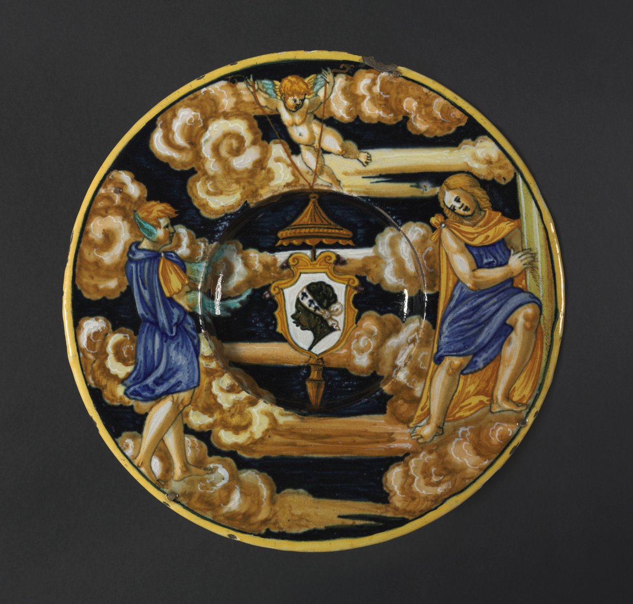 Talíř s pažemi rodiny Pucci, 1532. od Francesco Xanto Avelli
