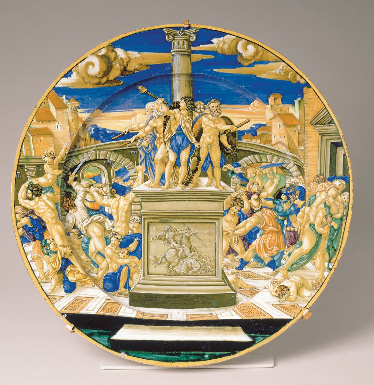Deska s masakrem neviňátek, kolem 1527-30 (maiolica) od Francesco Xanto Avelli