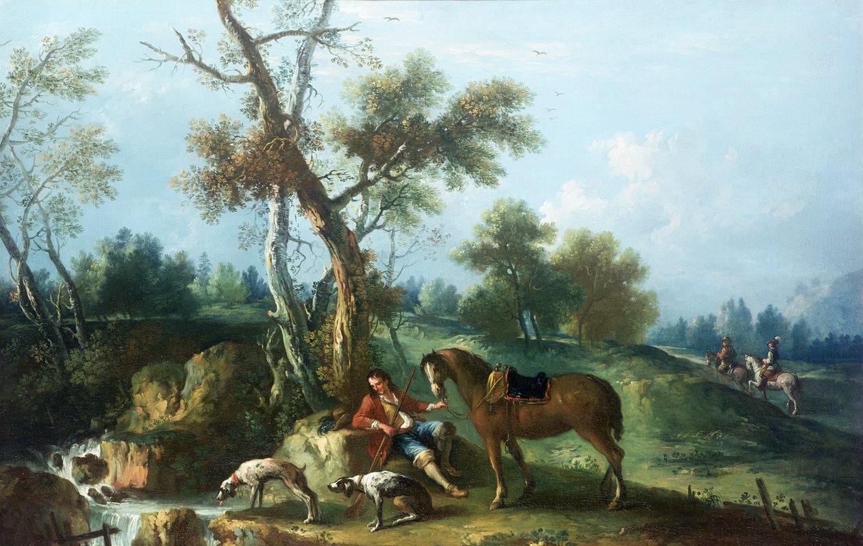 Lovecký odpočinek, 18. století od Francesco Zuccarelli