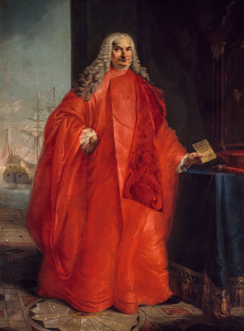 Muotokuva Daniele Girolamo Dolfinista (1656-1729), venetsialaisesta poliitikosta od Francesco Zugno