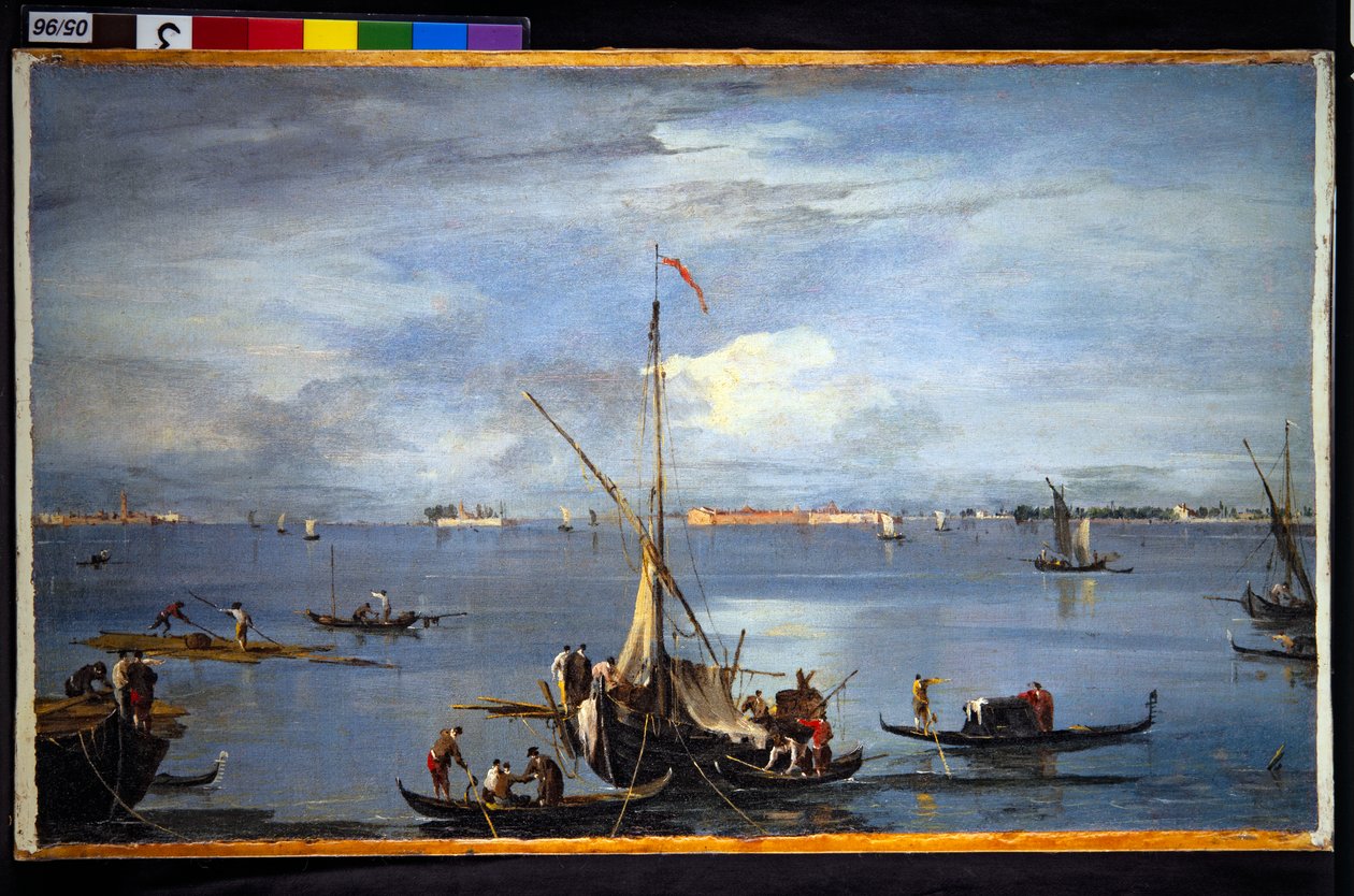 Výhled na benátskou lagunu od Francesco and/or Gian Antonio (1699 1761) Guardi
