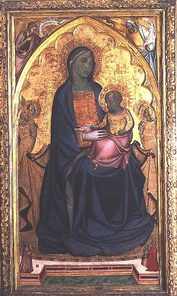 Madonna a dítě na trůn od Francesco da Volterra Neri