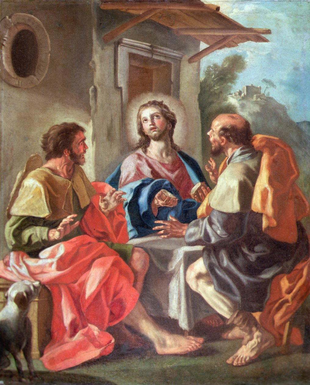 Večeře v Emauzích (olej na plátně) od Francesco de (attr. to) Mura