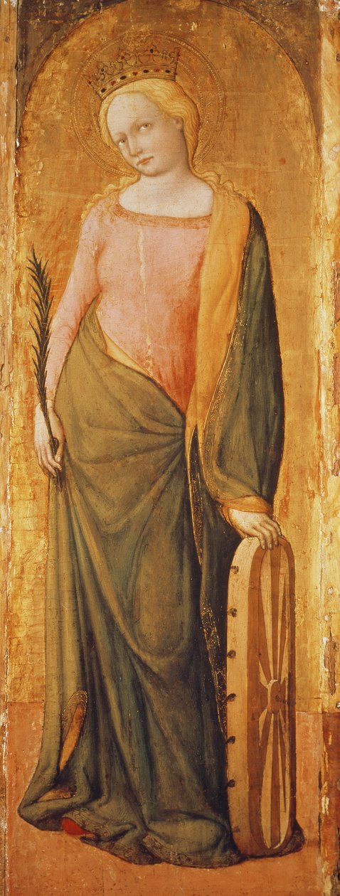 Svatá Kateřina Alexandrijská, 15. století (tempera na panelu) od Francesco de