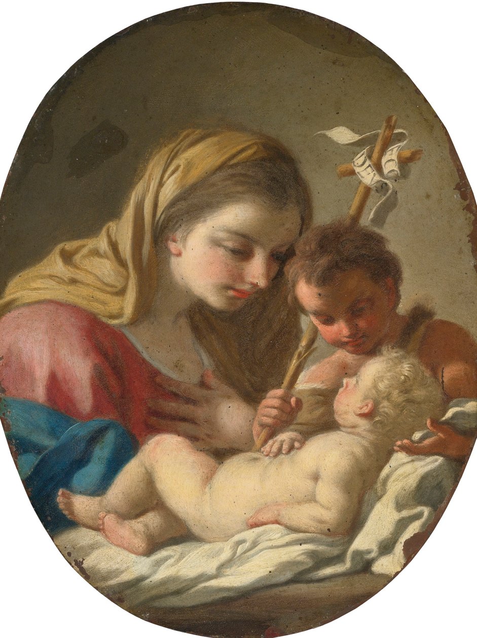 Francesco de Mura Madona s dítětem a malým Janem Křtitelem od Francesco de Mura
