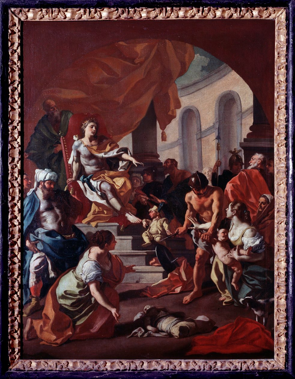 Šalamounův soud (Šalamounův soud) Obraz Francesca de Mura (1696-1782) Muzeum opatství Montecassino Itálie od Francesco de Mura