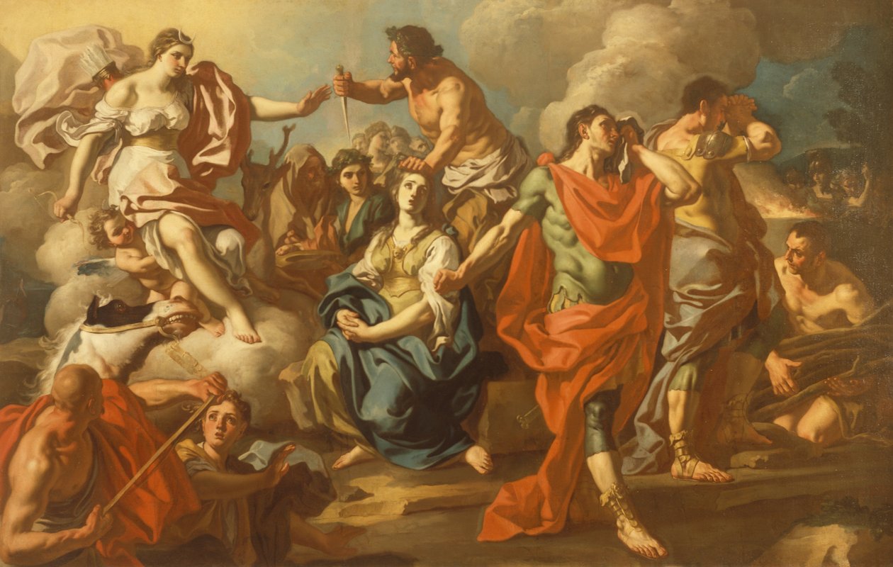 Oběť Ifigenie (olej na plátně) od Francesco de Mura