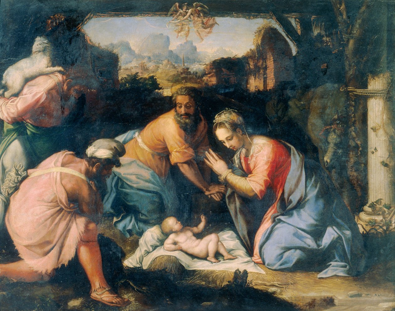 Klanění pastýřů od Francesco de Rossi Salviati