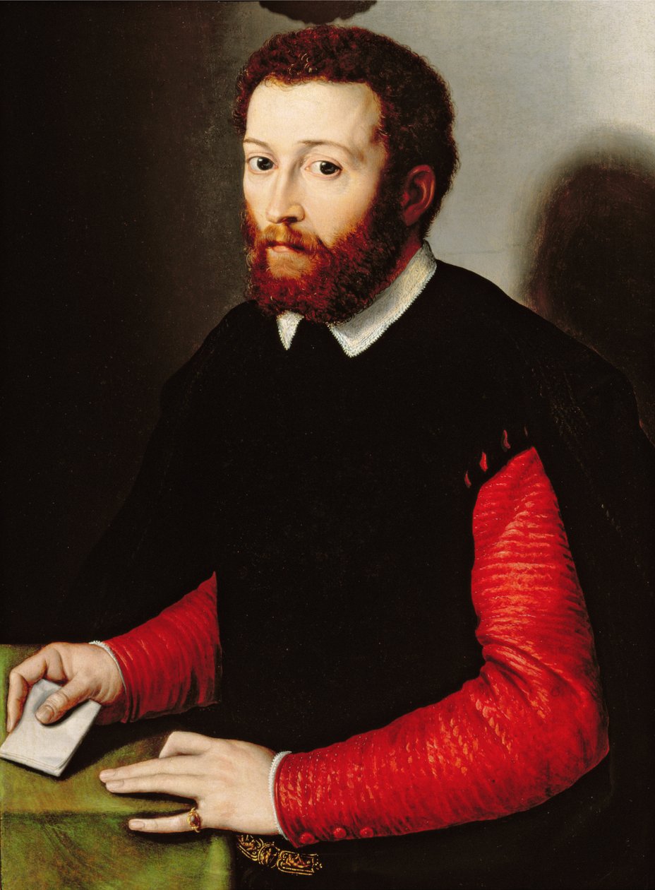 Portrét muže držícího dopis, c.1530-40 od Francesco de Rossi Salviati Cecchino