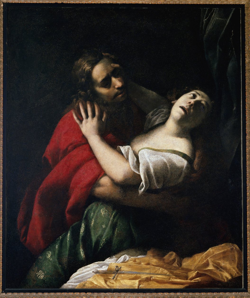 Znásilnění Lucrezie (olej na plátně od Francesco del Cairo