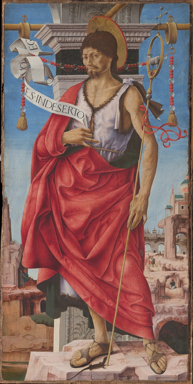 Griffoni Polyptych: Saint John the Baptist, ca 1472-1473. od Francesco del Cossa
