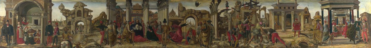 Scény ze života svatého Vincenta Ferrera, cca 1450-1475. od Francesco del Cossa,
