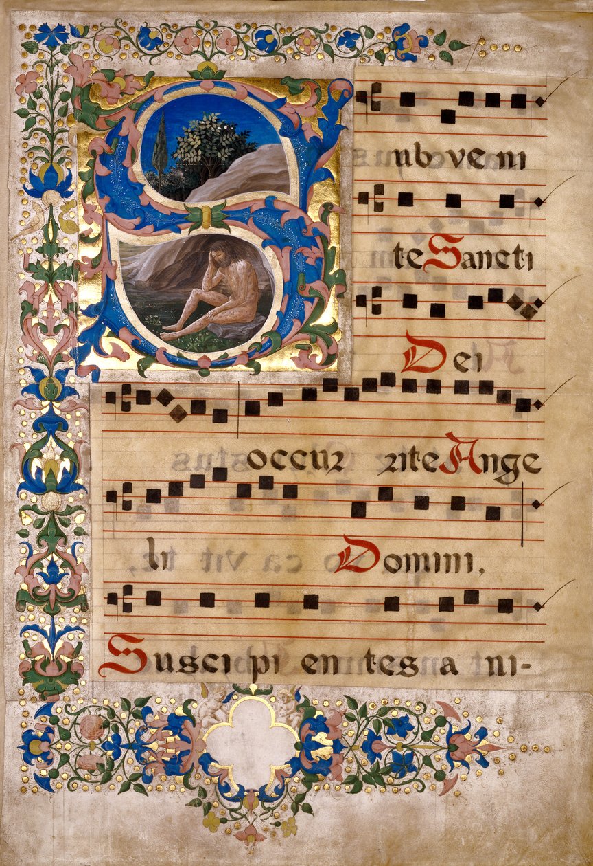 Vystřihování ze sborové knihy od Francesco di Antonio del Chierico