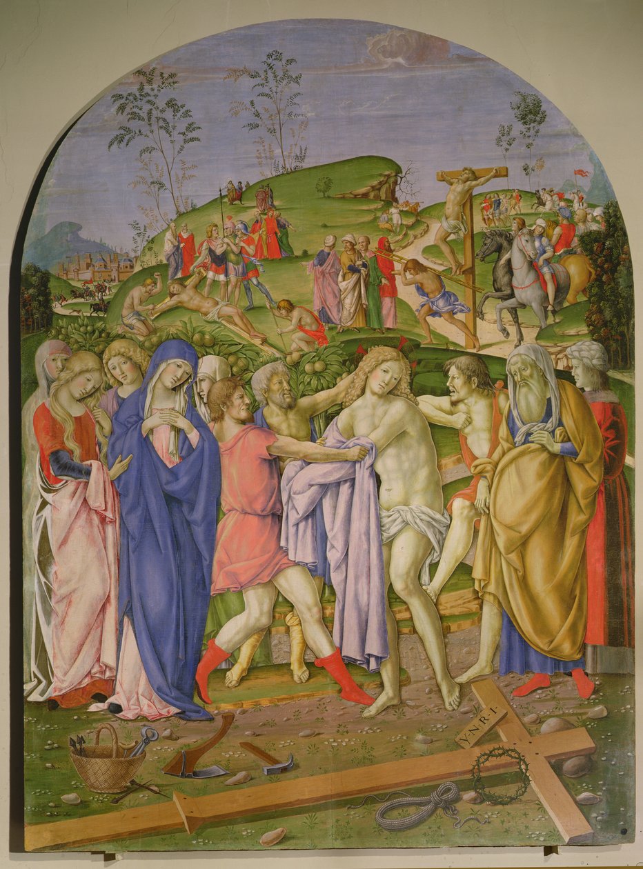 Ježíš se svlékl ze svých šatů od Francesco di Giorgio (attr. to) Martini