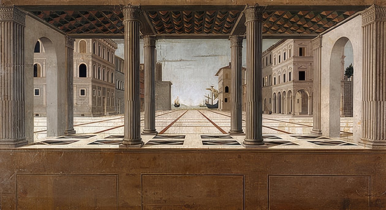 Architektonická veduta. Kolem 1490/1500 od Francesco di Giorgio Martini