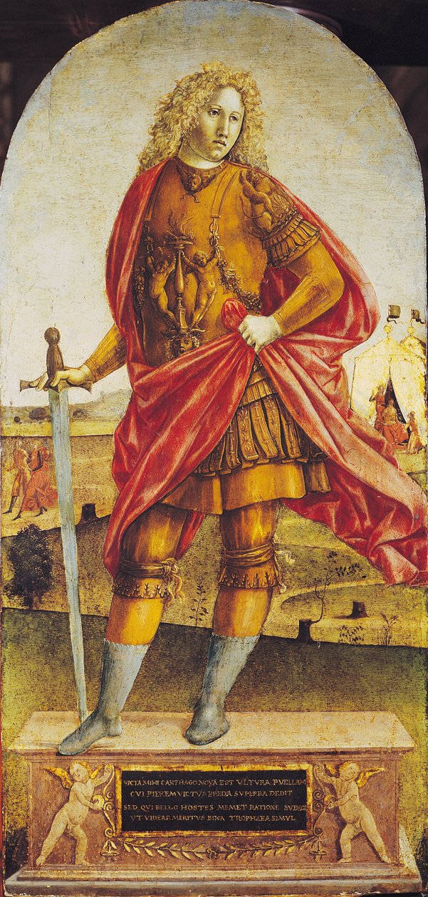 Publius Scipio Africanus (asi 235–183 př. n. l.) (olej na panelu) od Francesco di Giorgio Martini