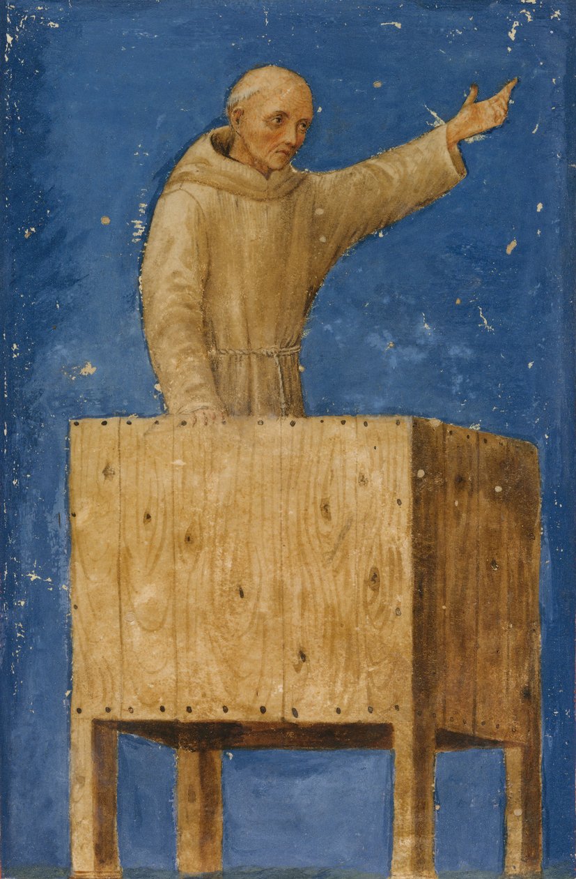 Saint Bernardino Kázání z kazatelny, ca. 1470-75. od Francesco di Giorgio Martini