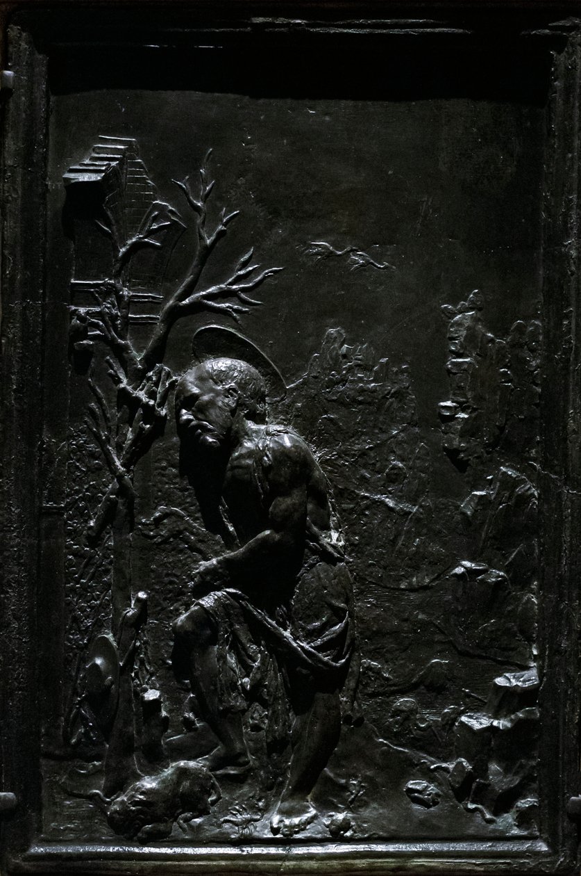 Svatý Jeroným kajícník, asi 1470-75 (patinovaný bronz) od Francesco di Giorgio Martini