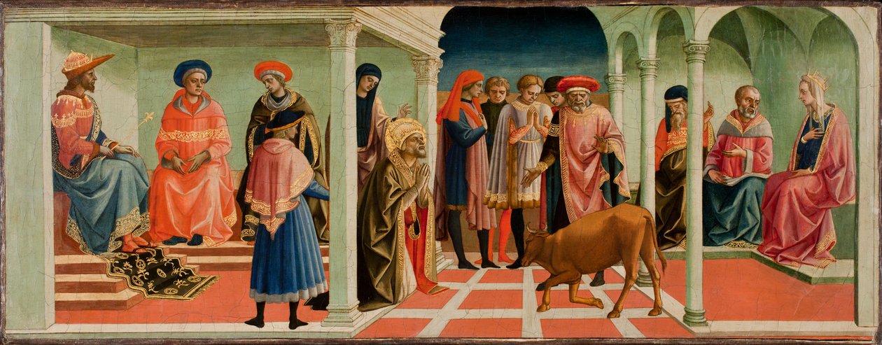 Zázrak sv. Silvestra, 50. léta 14. století od Francesco di Stefano Pesellino