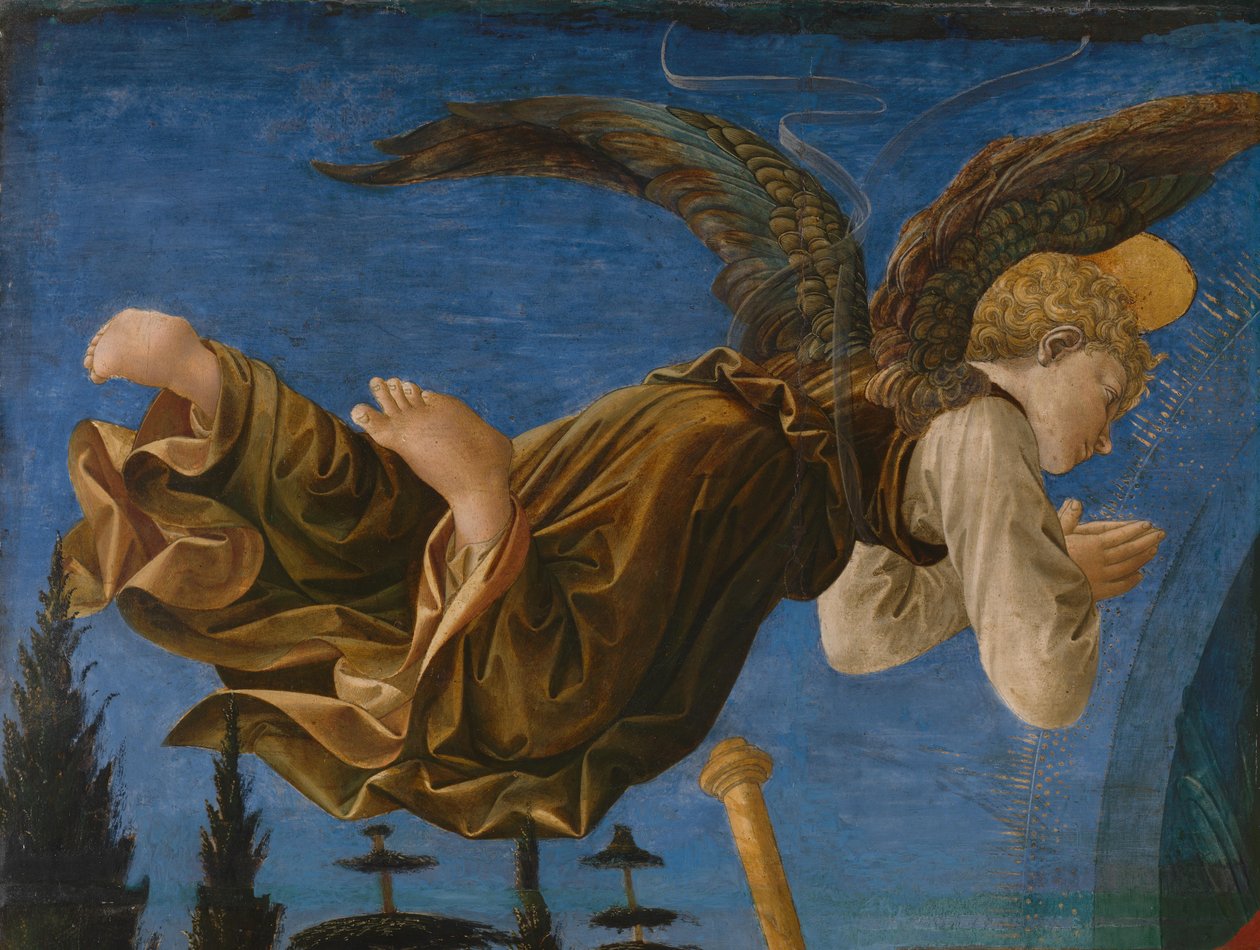 Andělský panel oltáře Pistoia Santa Trinità, 1455-1460 od Francesco di Stefano Pesellino
