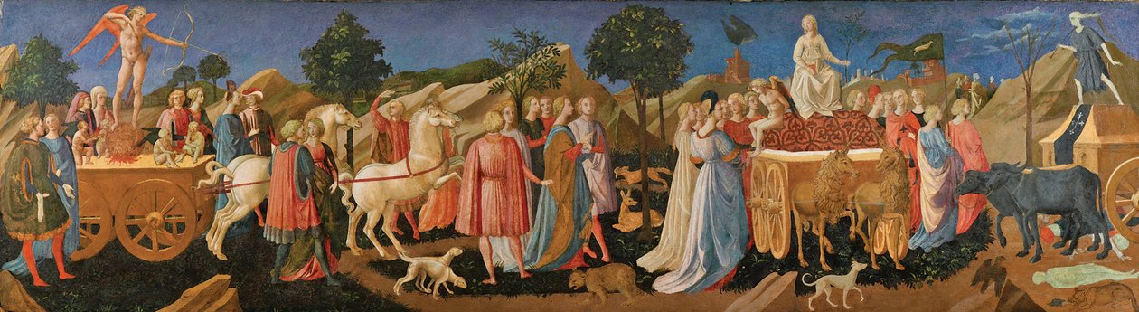 Triumphy lásky, cudnosti a smrti, c. 1450 od Francesco di Stefano Pesellino