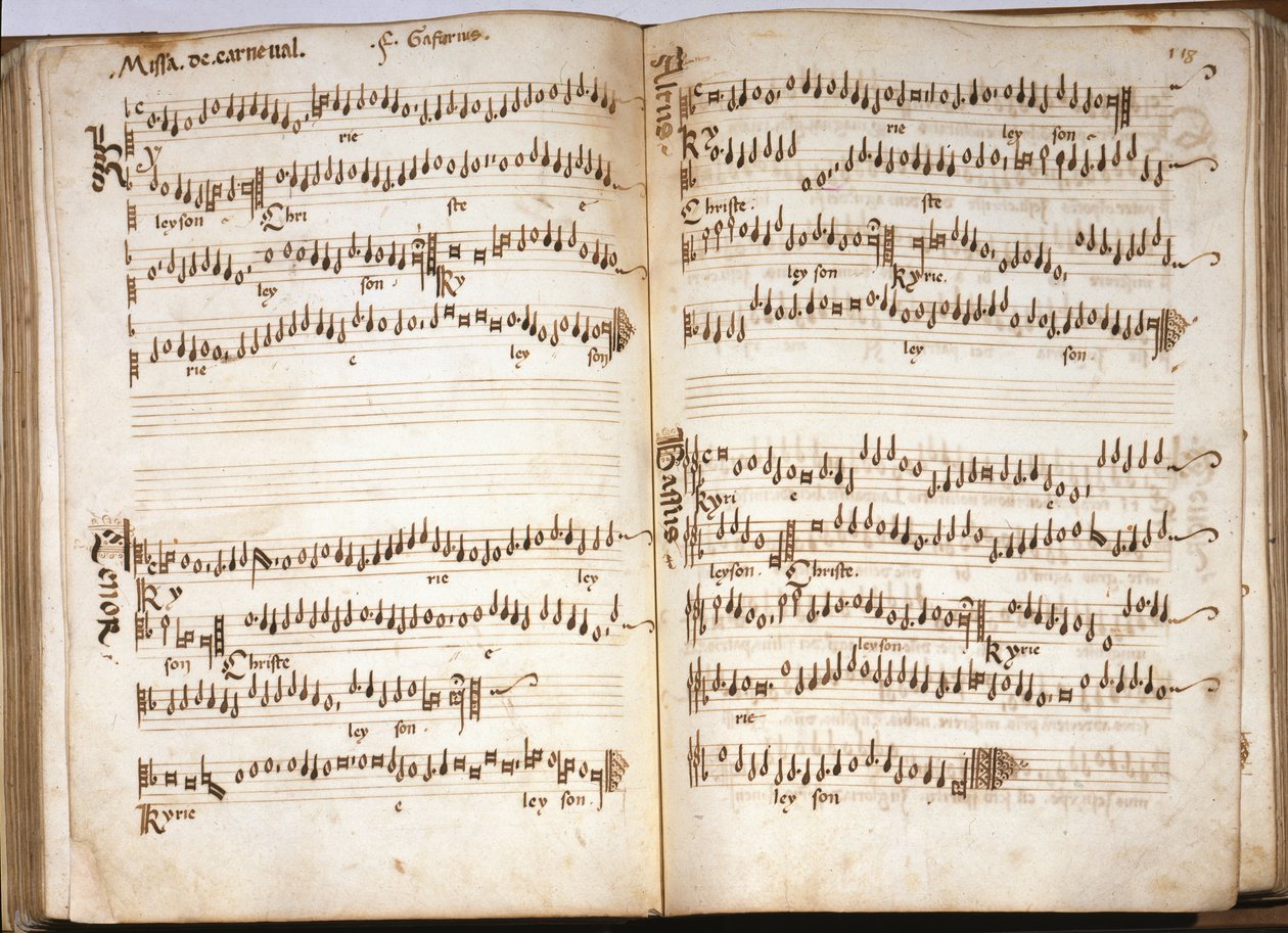 Karnevalová mše v "Liber Capella" od Franchini (Franchino) Gaffurio (Franchinus Gaffurius) (1451-1522). Svazek III od Franchini Gaffurio