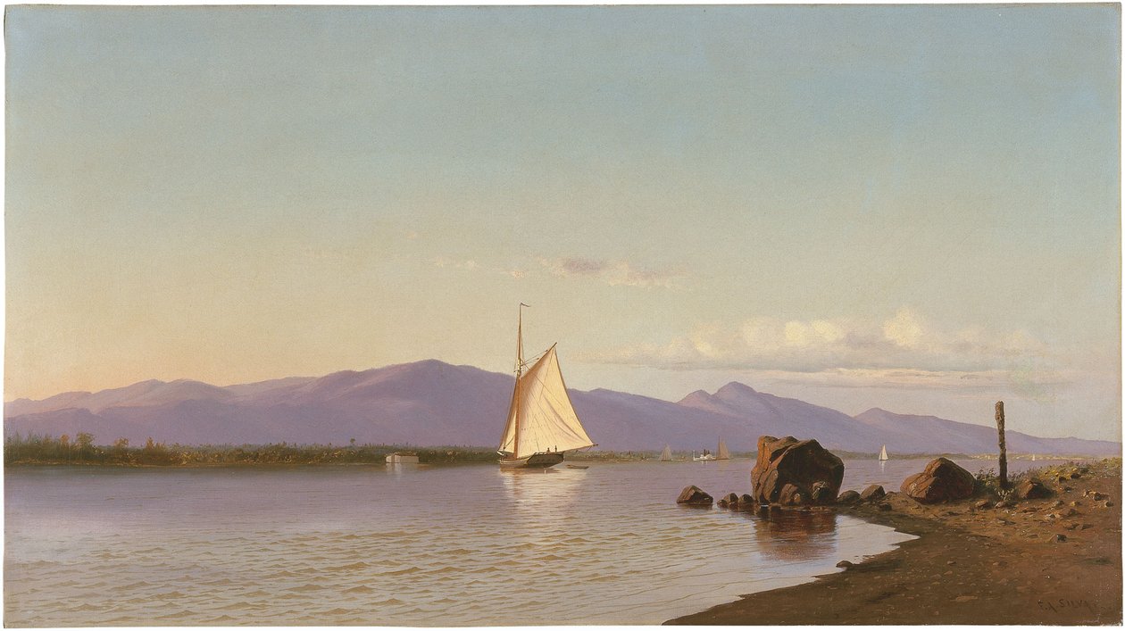 Kingston Point, řeka Hudson od Francis Augustus Silva