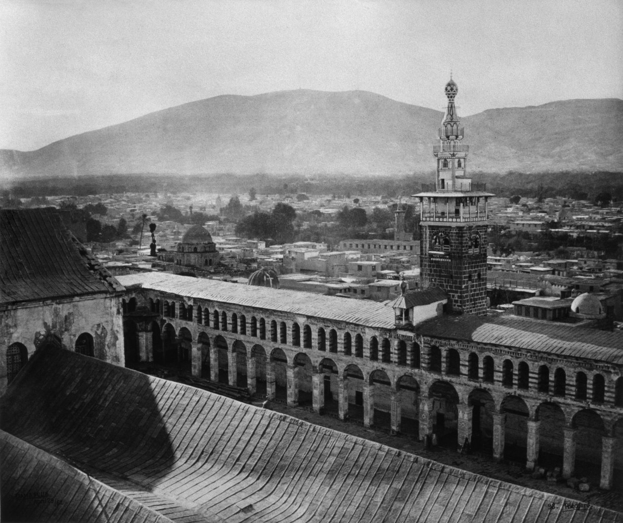 Vnější pohled, Umajjovská mešita, Damašek, Sýrie, 1862 (viz také 345703) od Francis Bedford