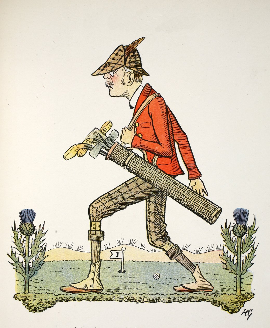 Neurčitý článek, ilustrace z The Struwwelpeter Alphabet, verš od Harolda Begbieho (1871–1929) od Francis Carruthers Gould