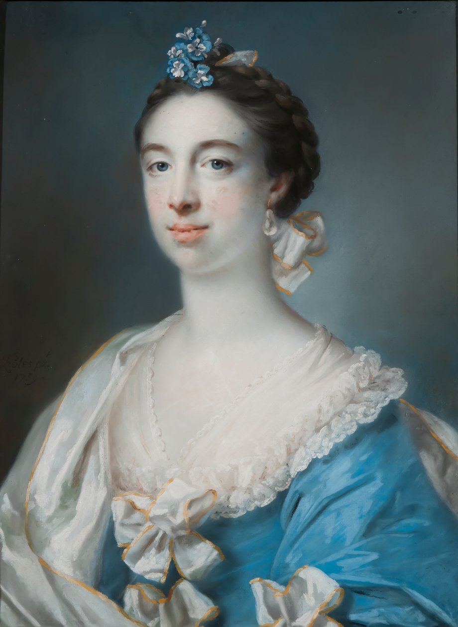 Portrét Mary Blackbourne, 1759 (pastel na papíře) od Francis Cotes