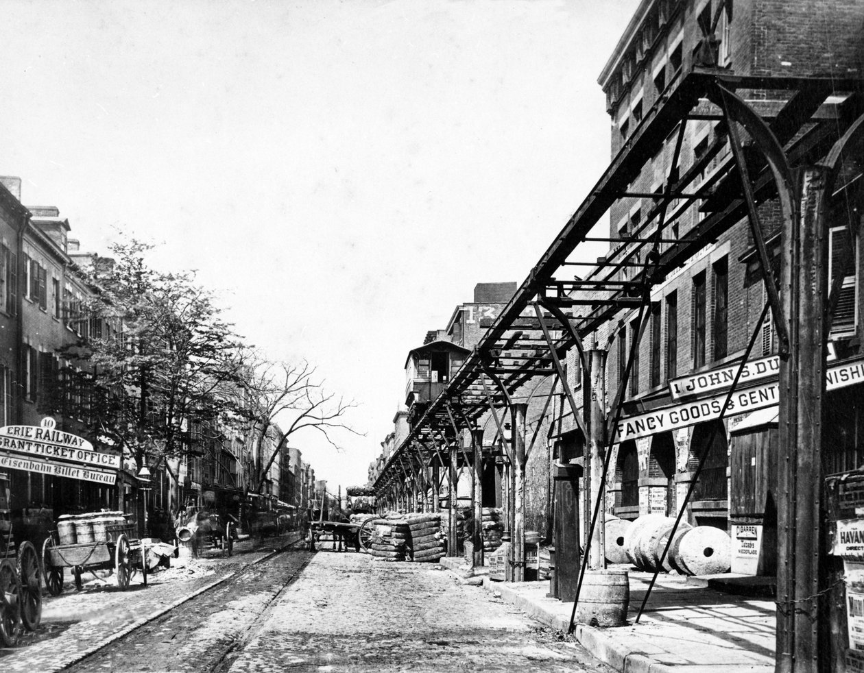 Elevated Railroad, New York, c.1860-70s od Francis Frith