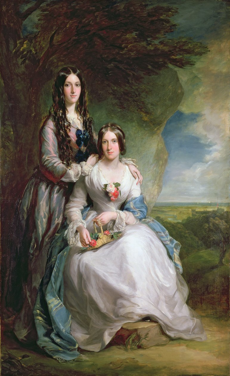 Lady Adeliza Manners a Lady Mary Foley, 1848 od Francis Grant