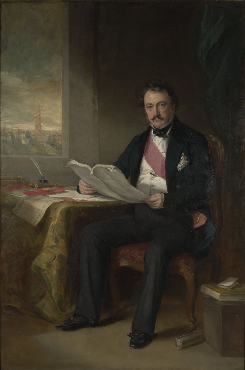 Portrét sira Henryho Pottingera, 1. baroneta, guvernéra Hongkongu (1789-1856) od Francis Grant