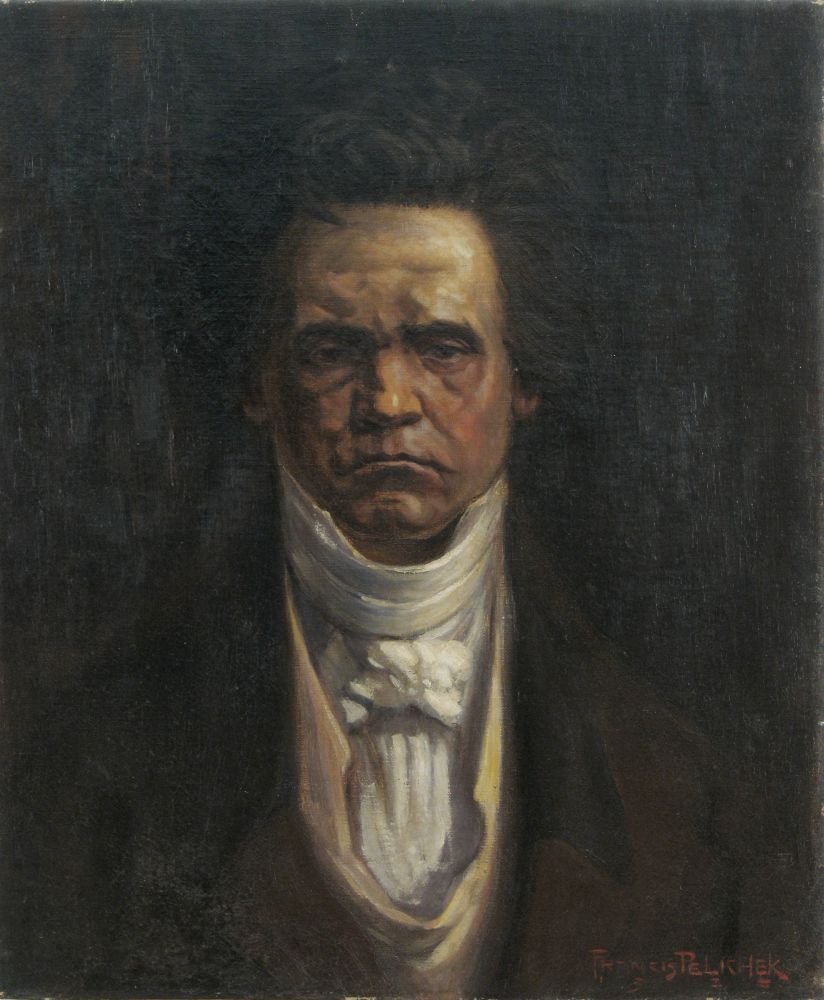 Portrét Beethoven Portugues: Retrato de Beethoven od Francis Pelichek