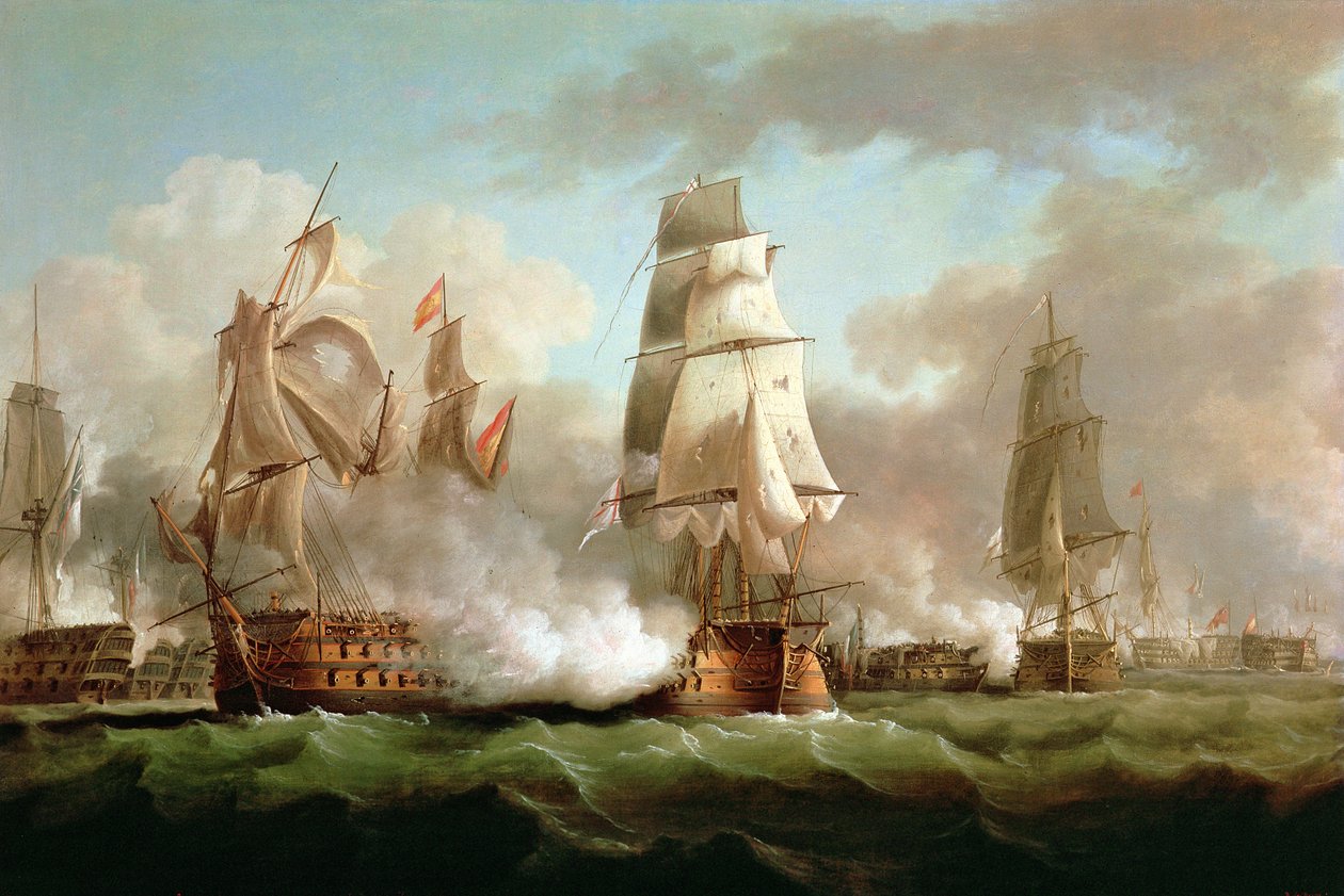 "Neptun" zasnoubený, Trafalgar, 1805 od J. Francis Sartorius