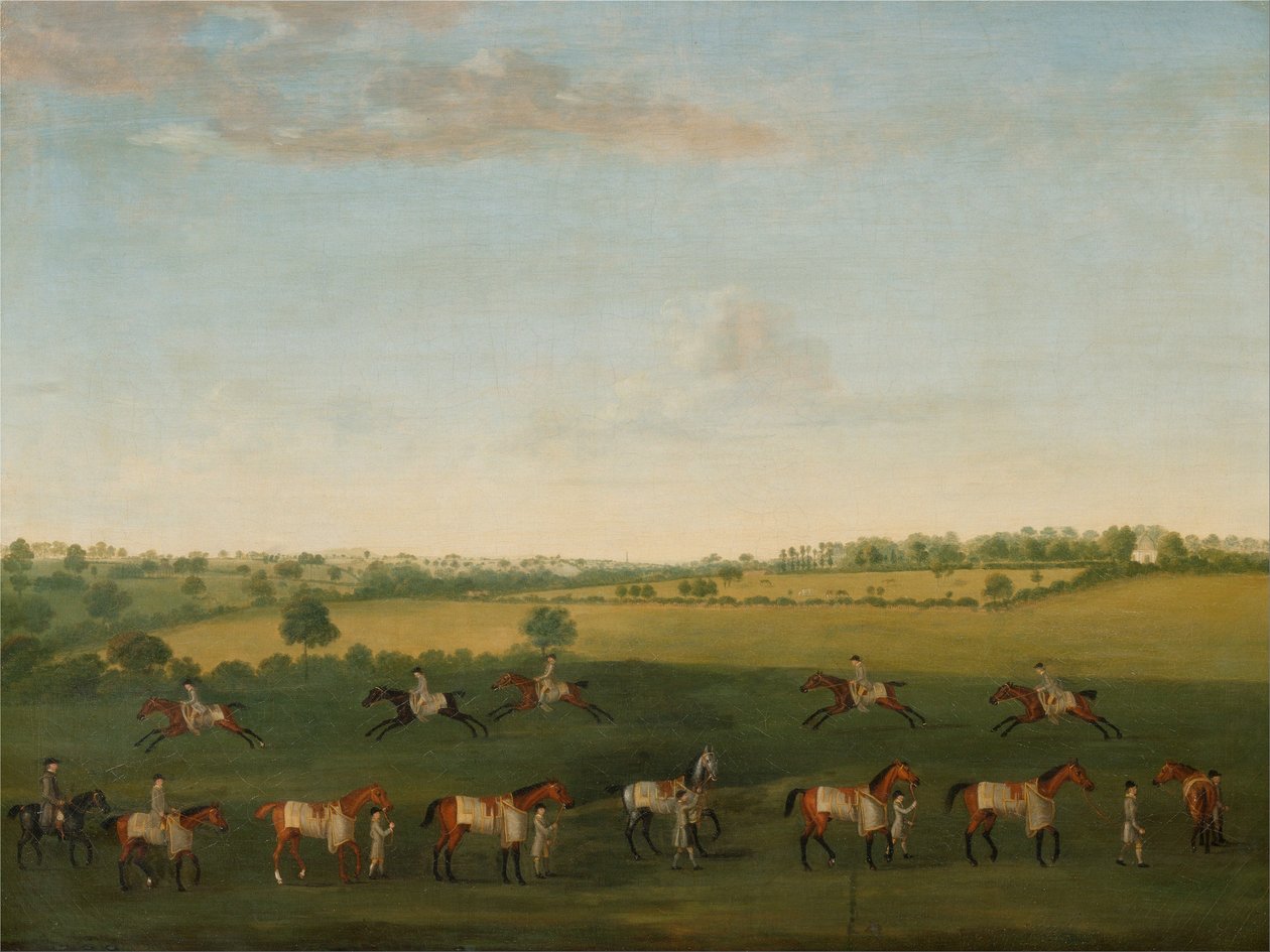 Sir Charles Warre Malets String dostihových koní při cvičení od J. Francis Sartorius