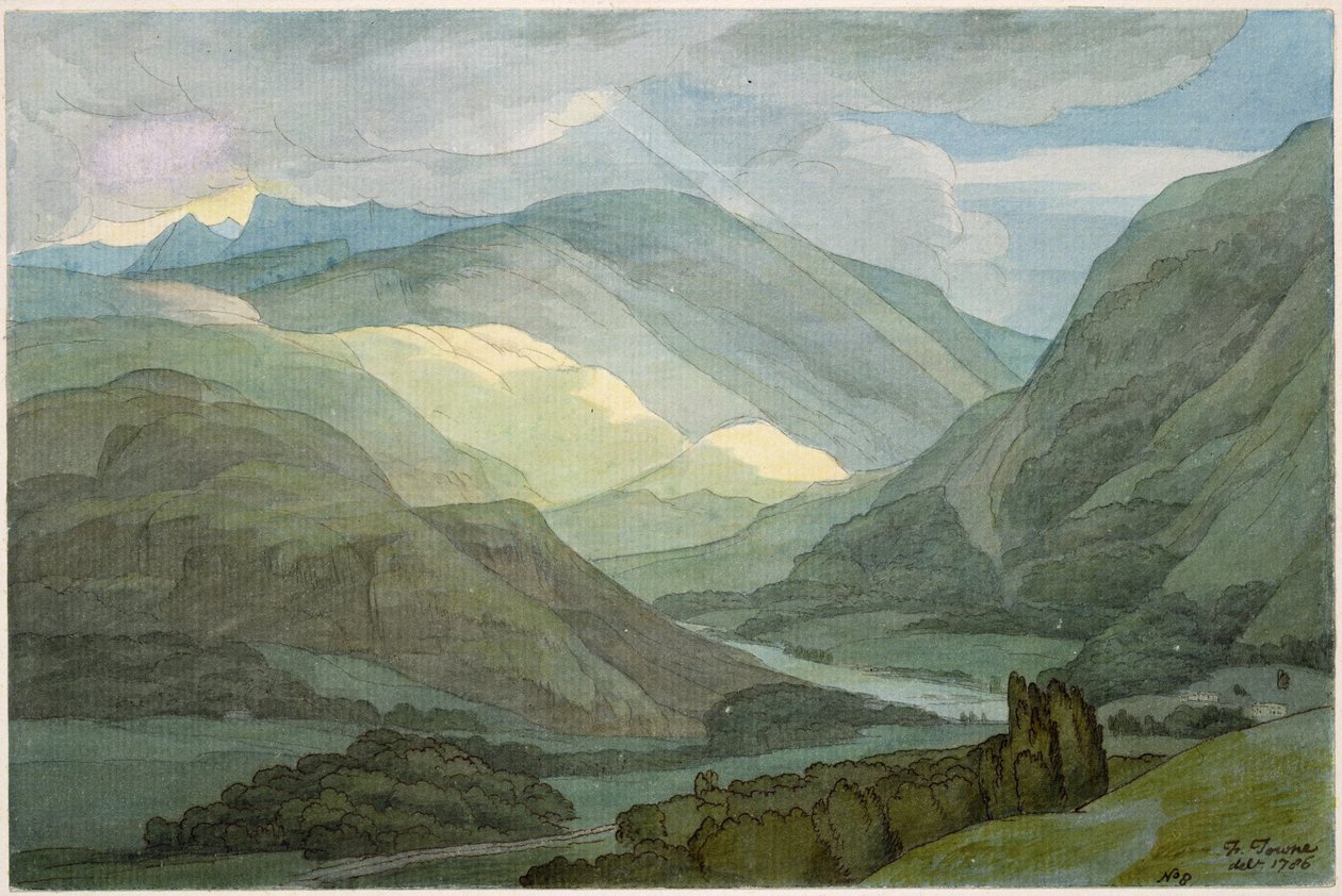 Rydal Water, 1786 od Francis Towne