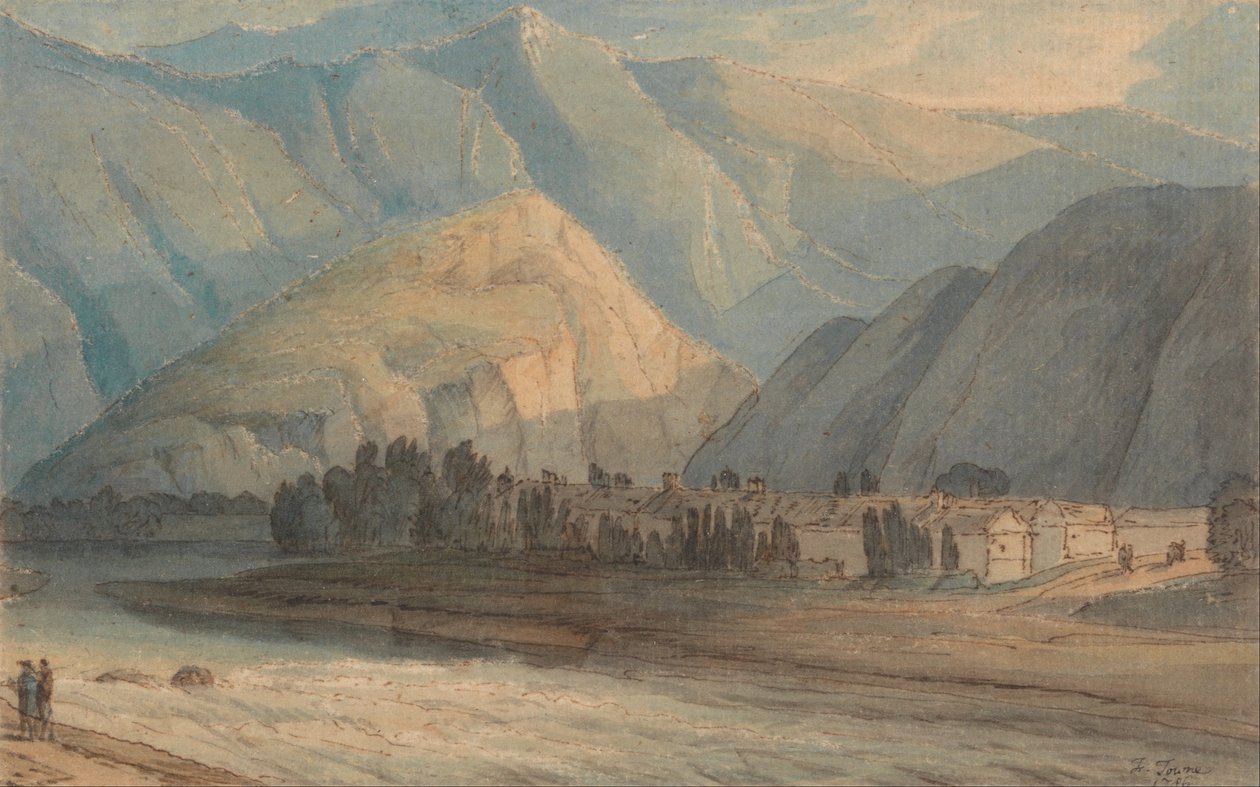 Grange v čele jezera Keswick od Francis Towne