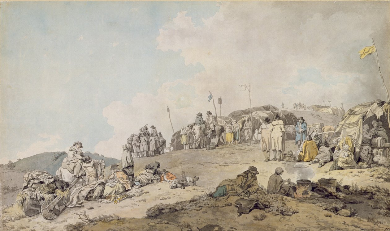Donnybrook Fair, 1782 (pero, inkoust a wc na papíře) od Francis Wheatley