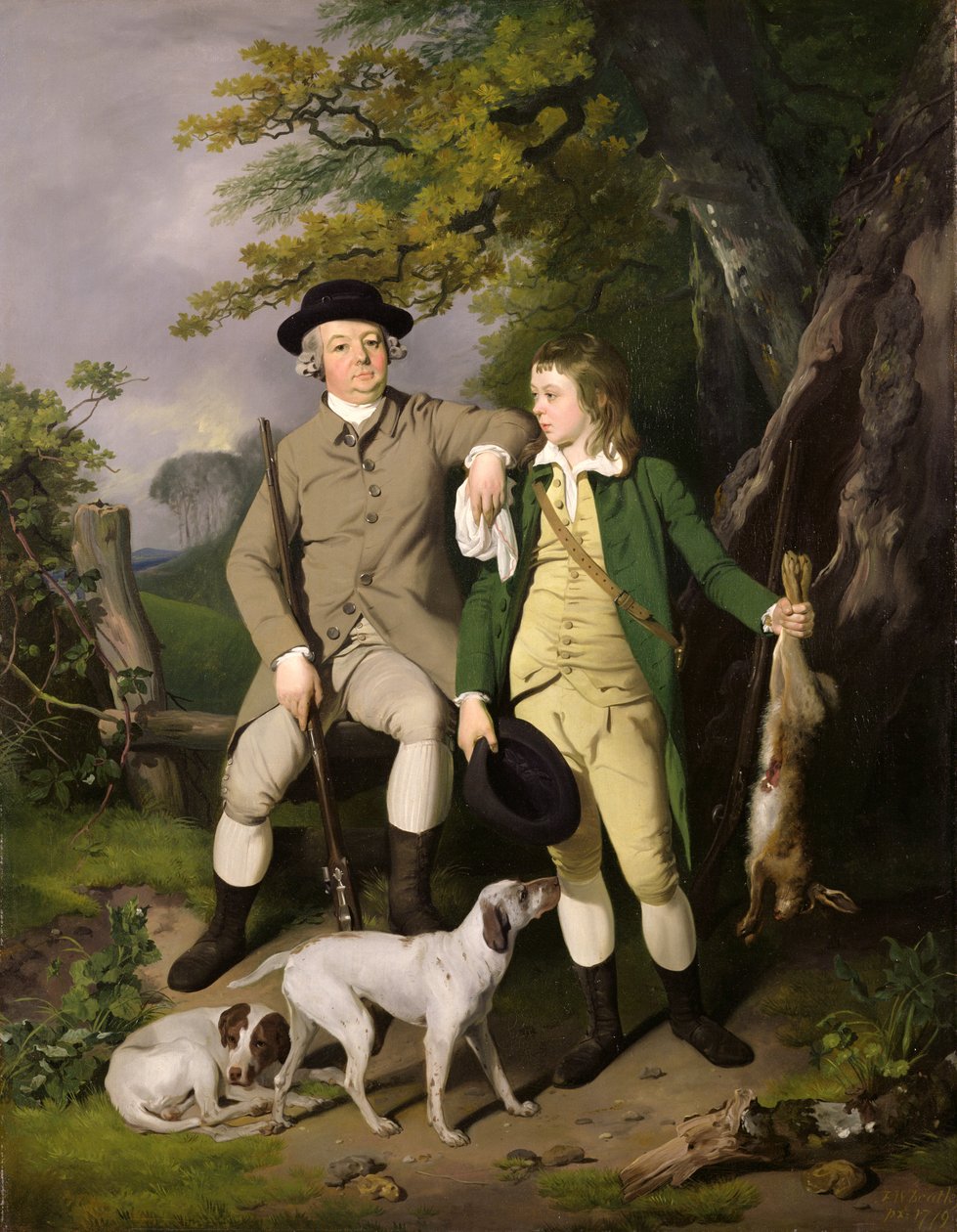 Portrét sportovce se svým synem, 1779 od Francis Wheatley