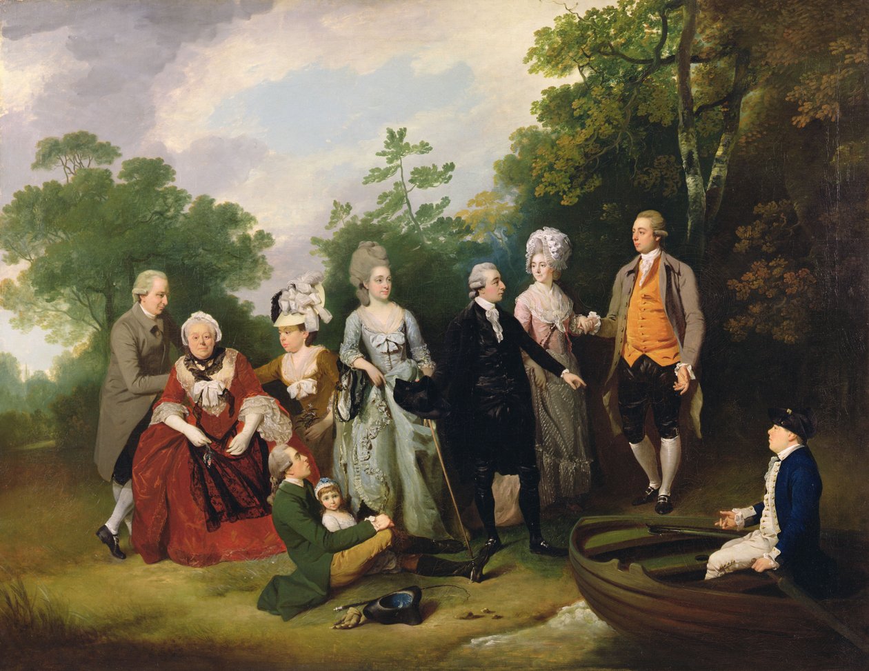 Rodiny Olivera a Warda v zahradě, kolem roku 1788 od Francis Wheatley