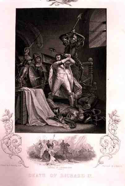 Smrt Richarda II., ze hry Williama Shakespeara (1564-1616), rytina J. Rogerse (rytina) od Francis (after) Wheatley
