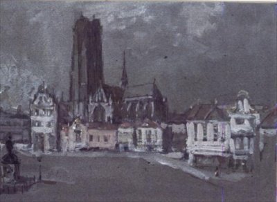 Malines (wc na papíře) od Francis Abel William Taylor Armstrong