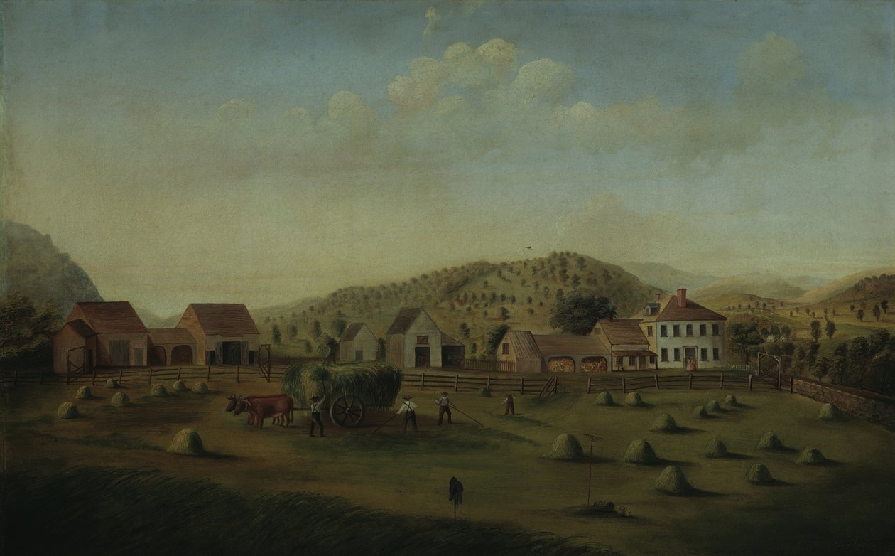 Leete Farm, West Claremont, New Hampshire, ca. 1822. od Francis Alexander