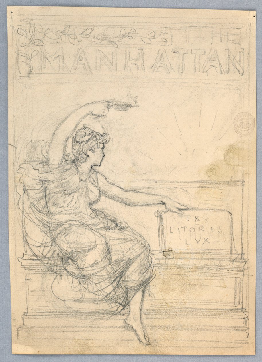 Design pro obálku Manhattan Illustrated Monthly Magazine od Francis Augustus Lathrop