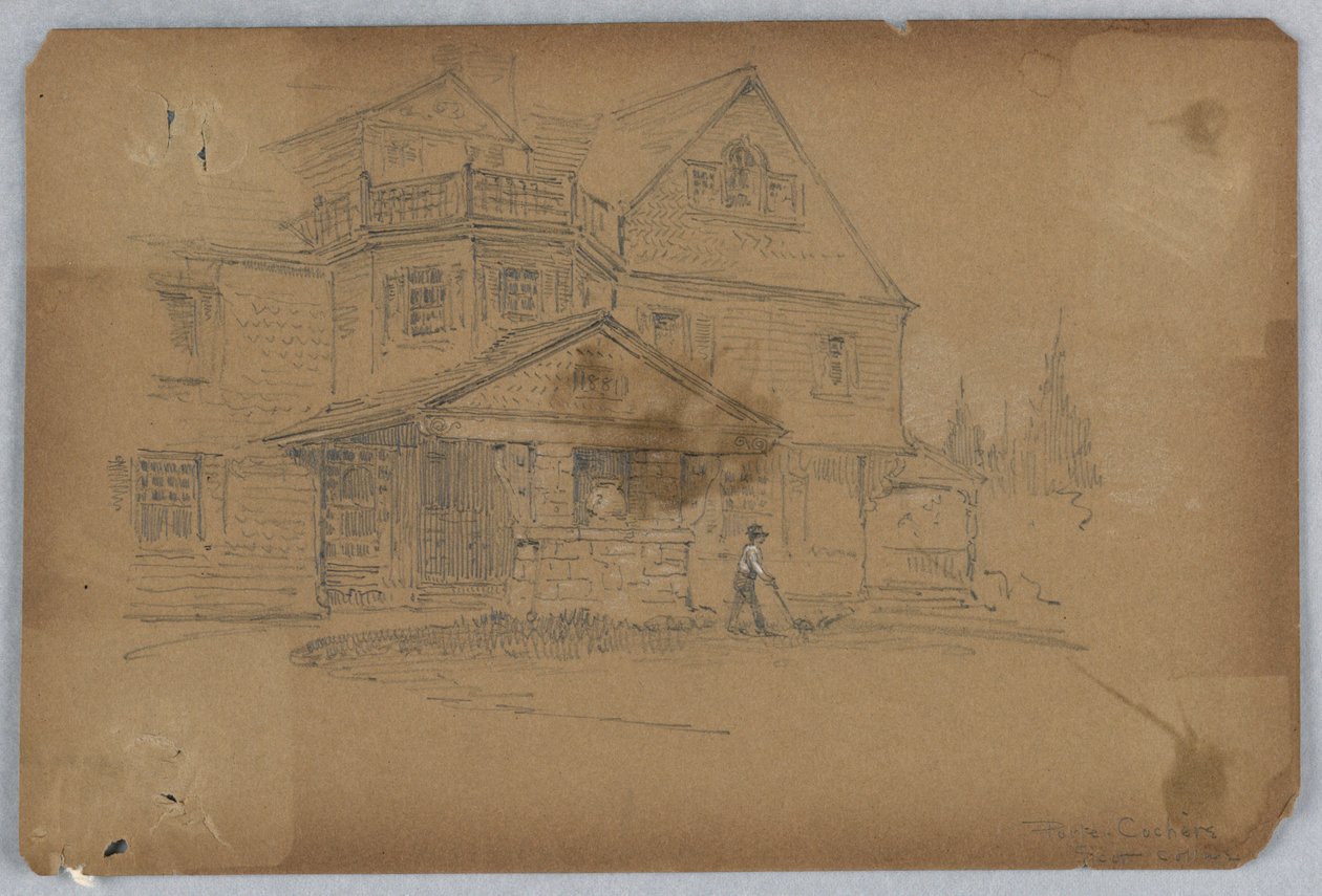 Porte-cochere, Scott Cottage od Francis Augustus Lathrop