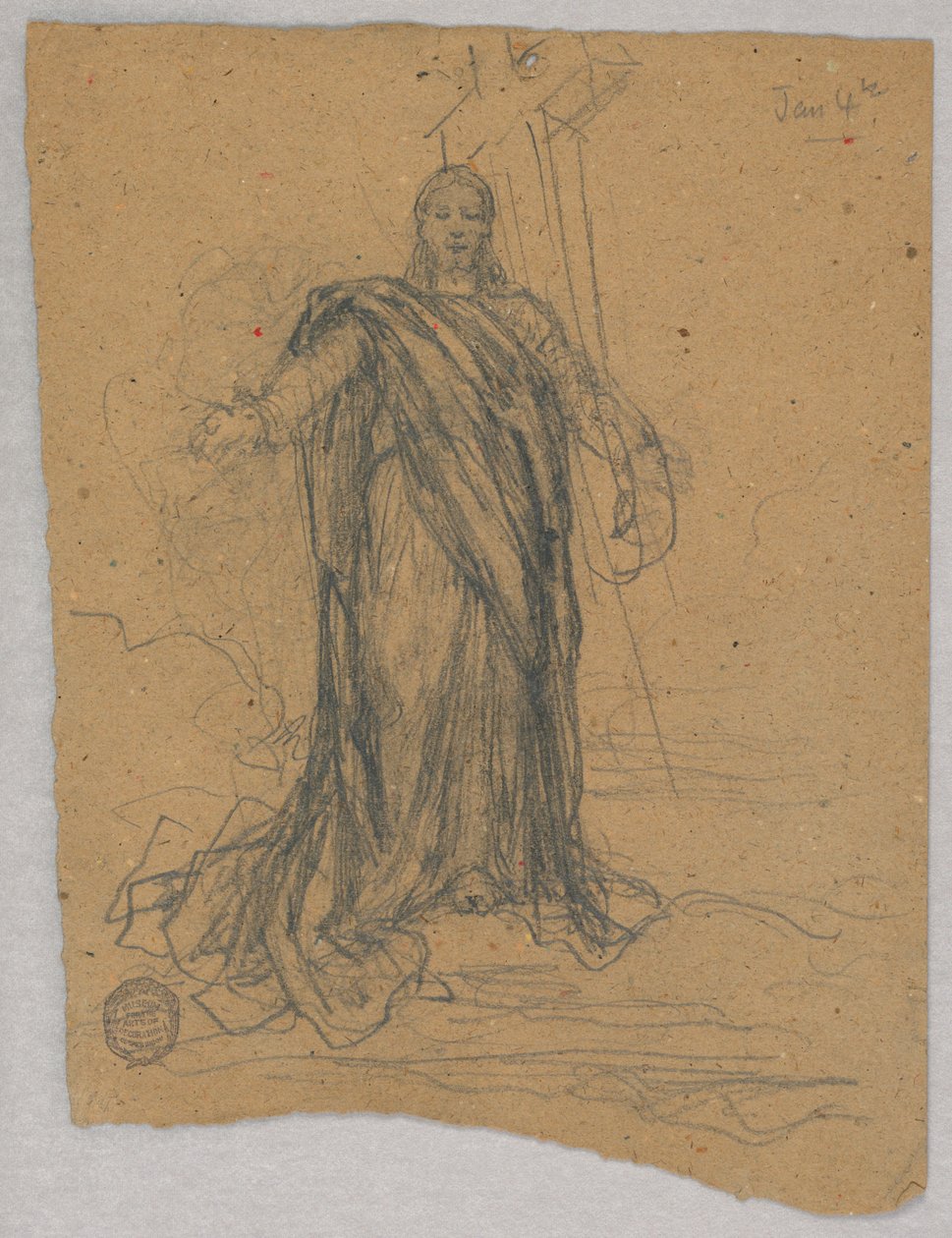 Skica pro centrální postavu ve vzestupu od Francis Augustus Lathrop