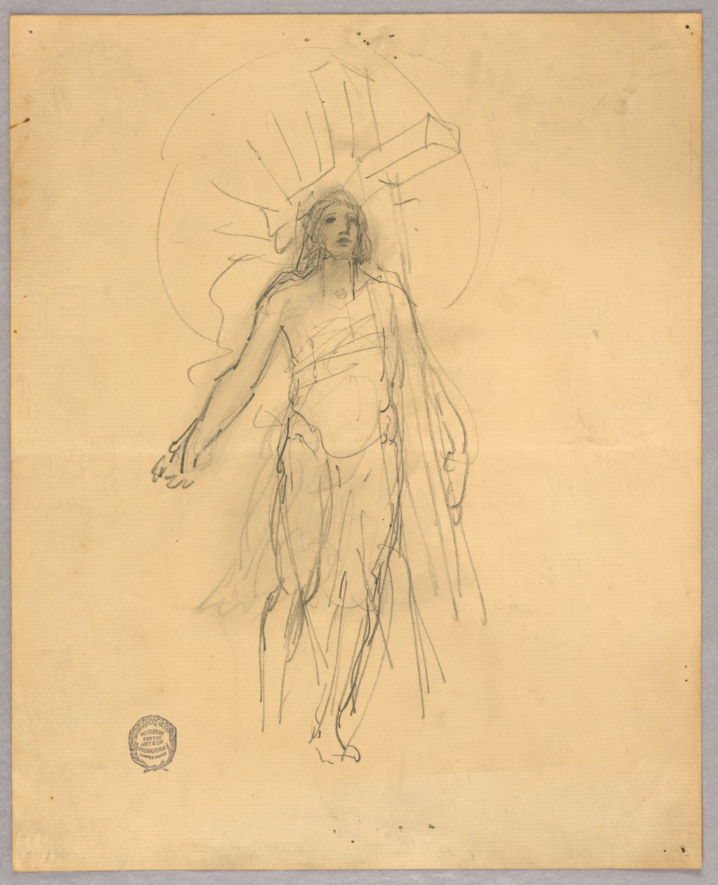 Skica pro centrální postavu ve vzestupu od Francis Augustus Lathrop